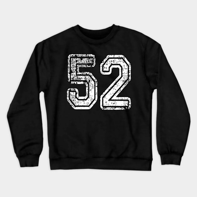 Number 52 Grungy in white Crewneck Sweatshirt by Sterling